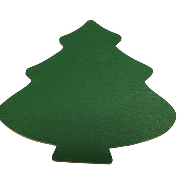 Christmas Coaster Lot Of Three Tree Snowman Snowflake Cork Holiday Colorful CB2 - Picture 2 of 5